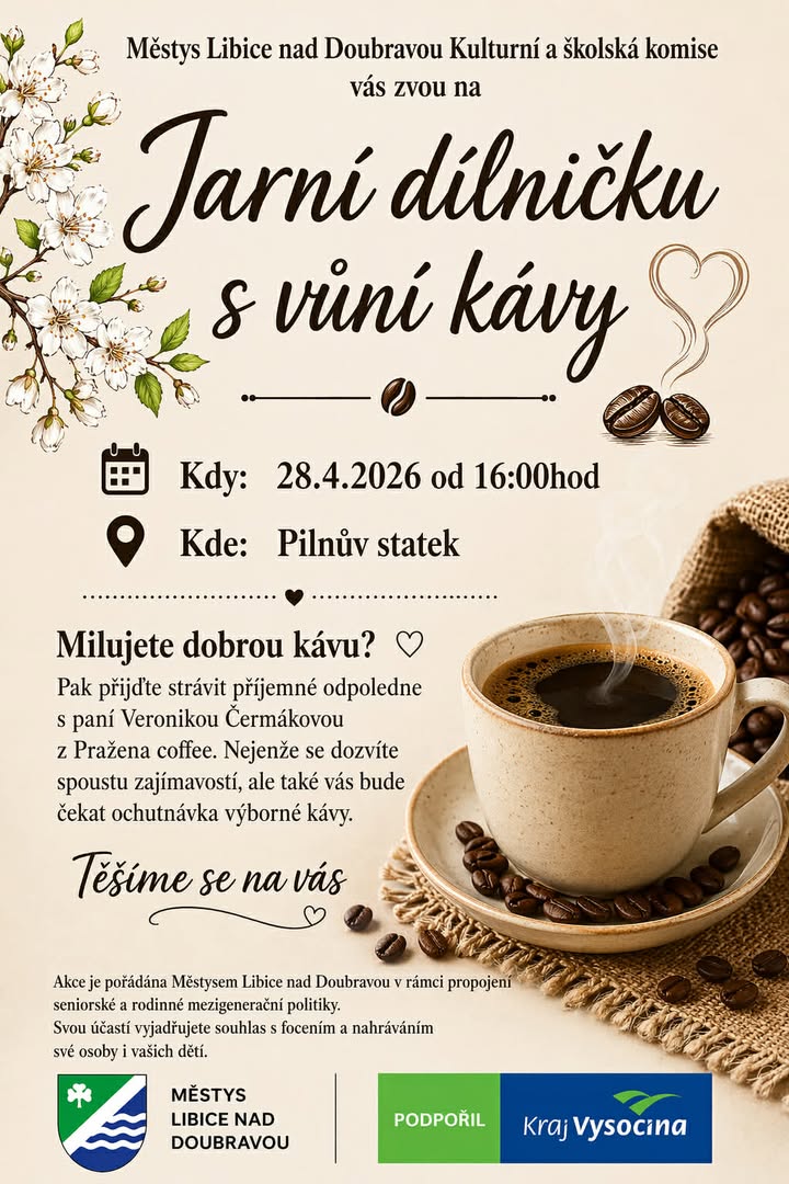 Náhledový obrázek článku: Jarní dílnička s vůní kávy v Libici nad Doubravou