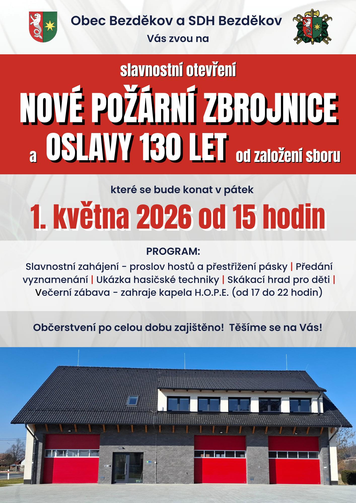 Náhledový obrázek článku: Velká sláva v Bezděkově už 1. května!