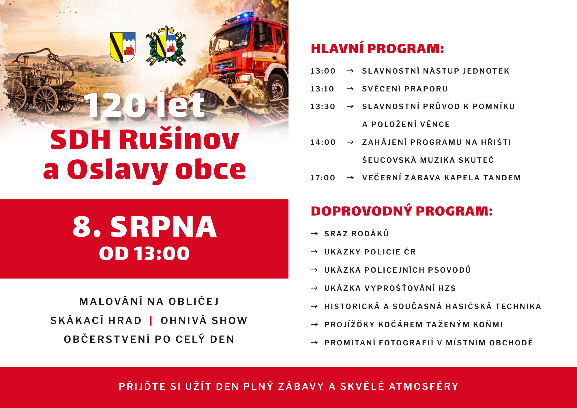 Náhledový obrázek článku: 120 let SDH Rušinov a oslavy obce