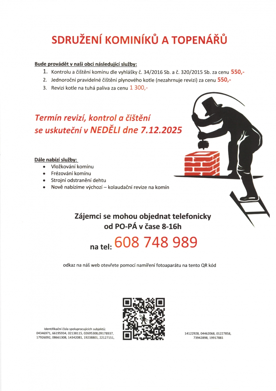 Čištění a revize komínů