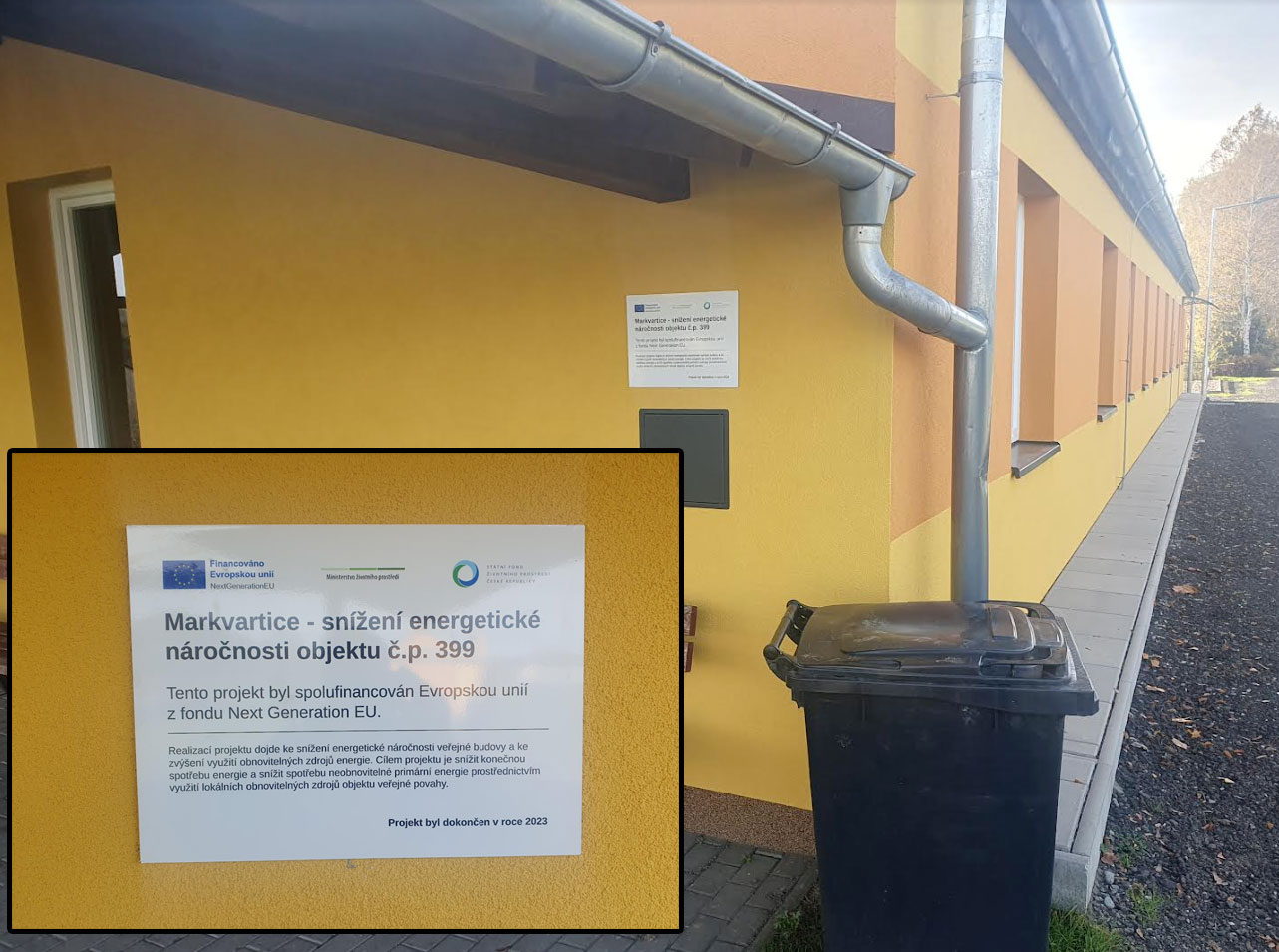 Snížení energetické náročnosti budovy čp. 399