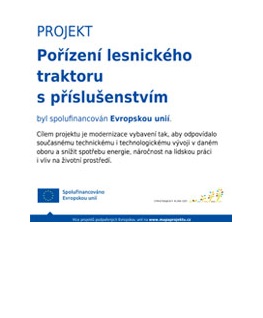 Pořízení lesnického traktoru