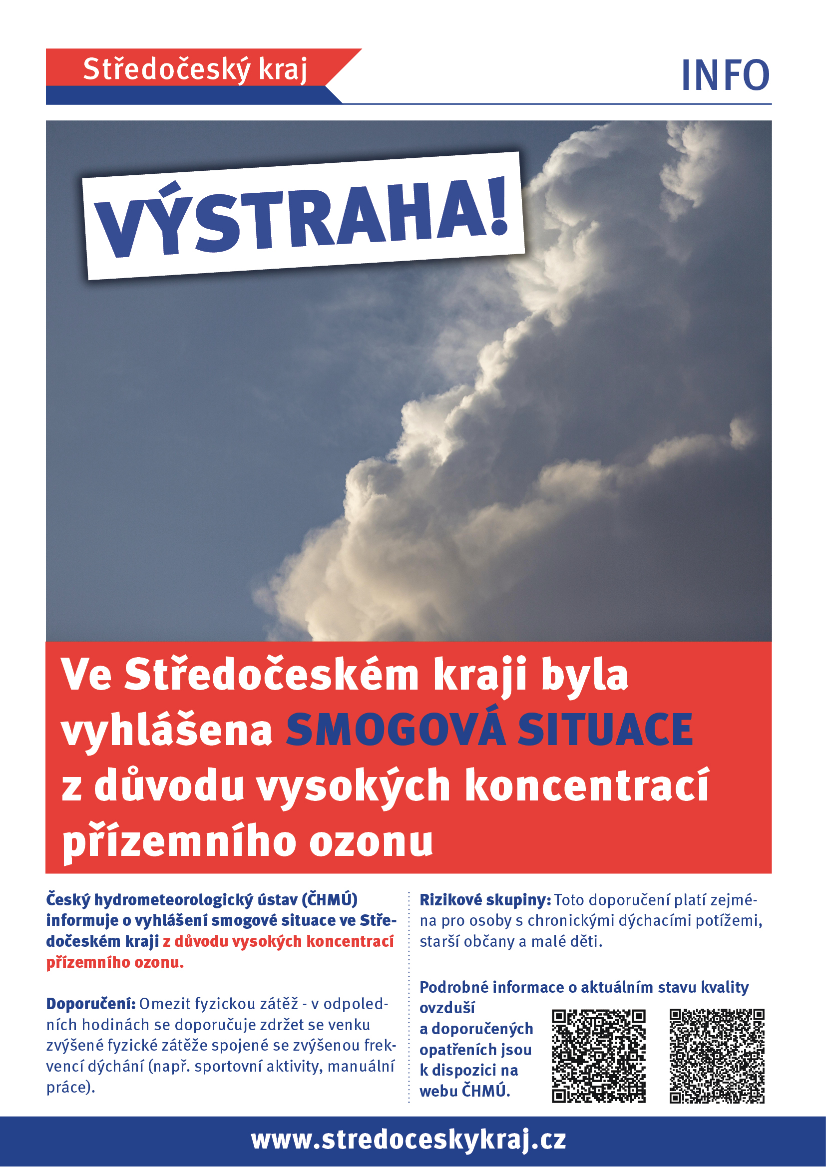 Náhledový obrázek článku: VÝSTRAHA - SMOGOVÁ SITUACE