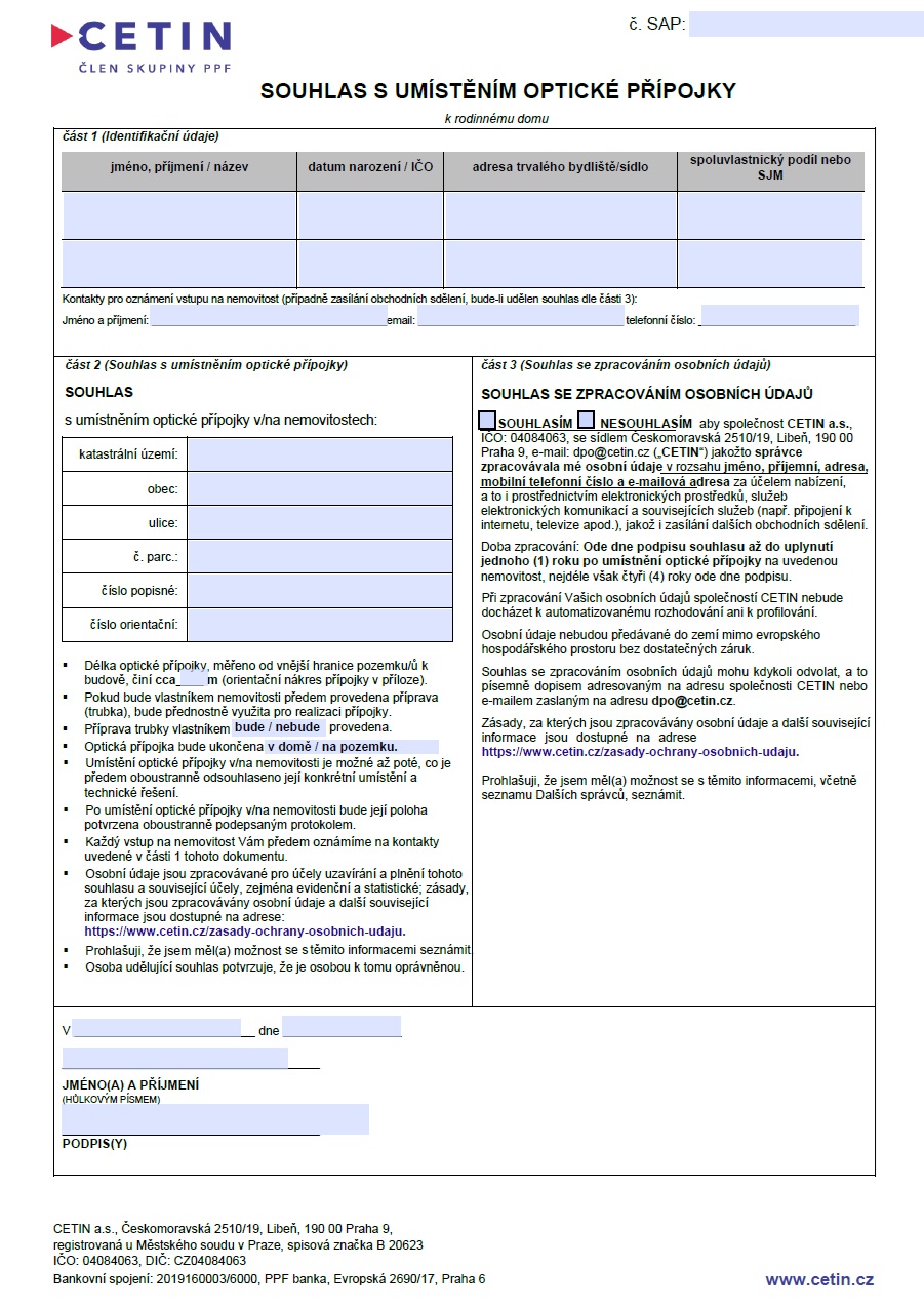 Akviziční souhlas RD kopaný 1 stránka 04.04.2024 CETIN