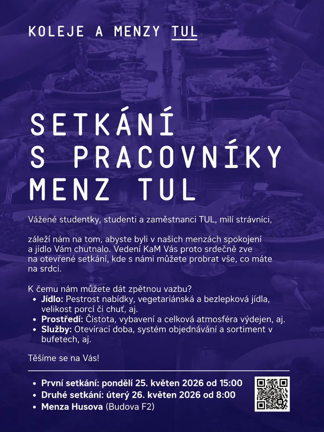 Náhledový obrázek článku: Jak vám chutná na TUL? Setkání s vedením Kolejí a menz TUL