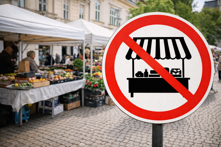 Náhledový obrázek článku: Město zavádí nový tržní řád: na veřejných prostranstvích nově platí zákaz předsunutého prodeje