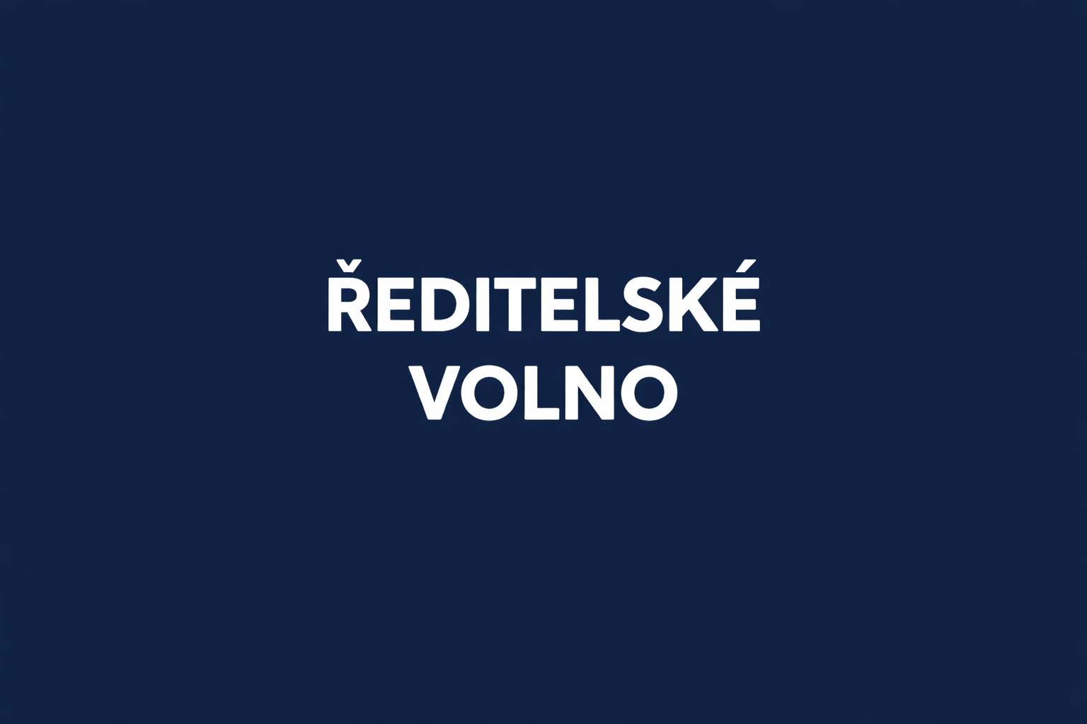 Ředitelské volno