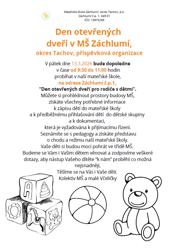 Den otevřených dveří v MŠ Záchlumí