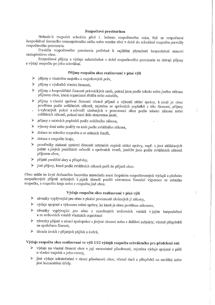 Pravidla rozpočtového provizoria