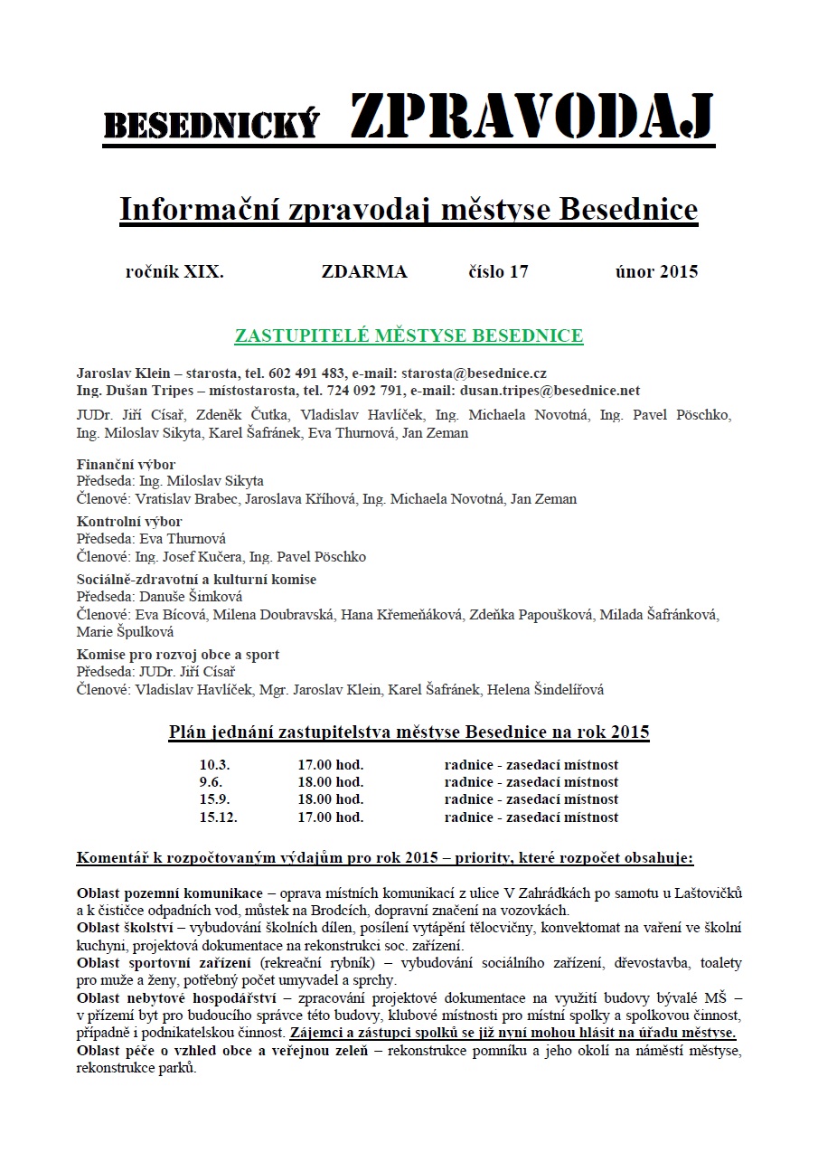 číslo 17 - únor 2015