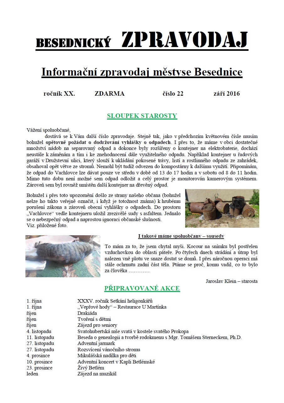 číslo 22 - září 2016