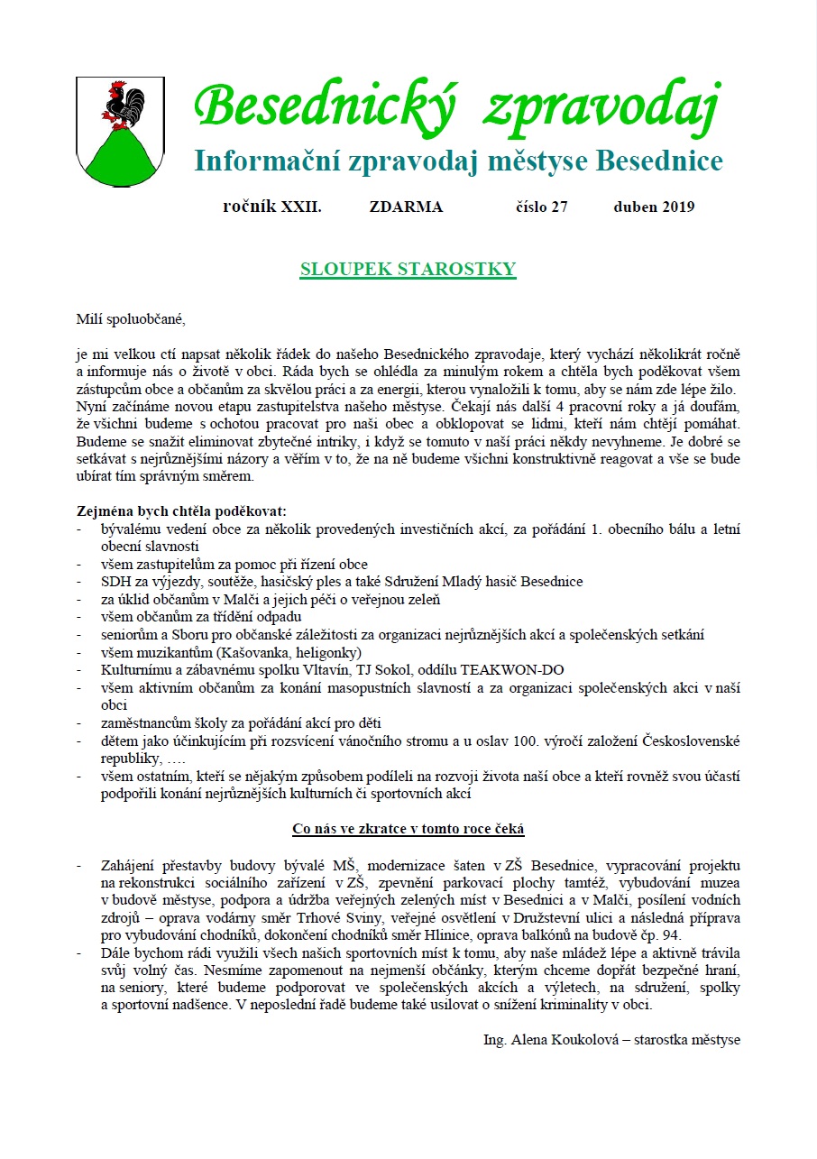 číslo 27 - duben 2019 (1 část)