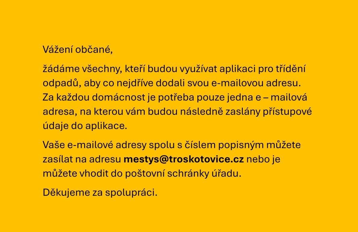 Náhledový obrázek článku: Kontaktní e-mailová adresa do aplikace Jak třídím