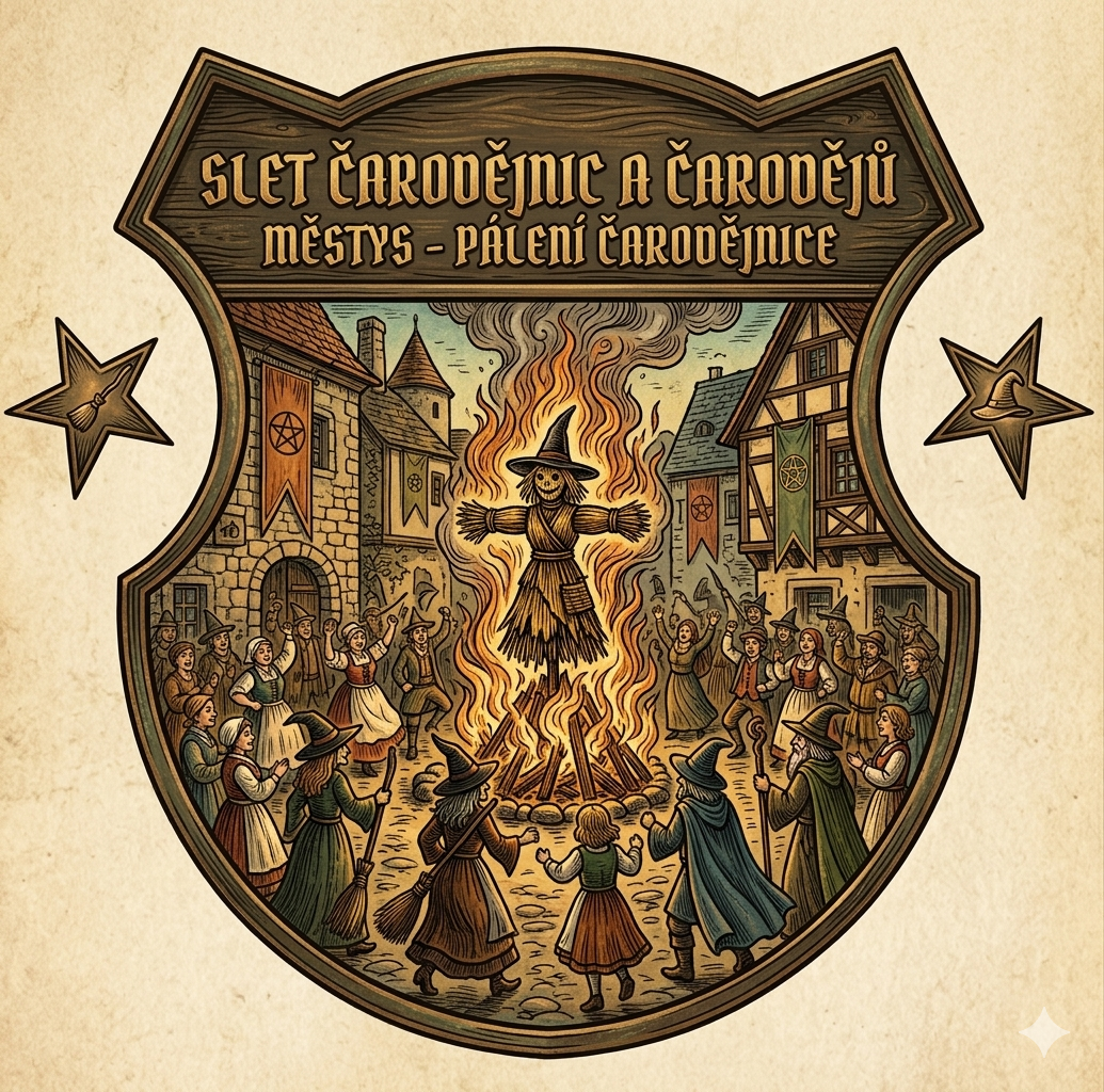 Slet čarodějnic a čarodějů s pálením čarodějnice