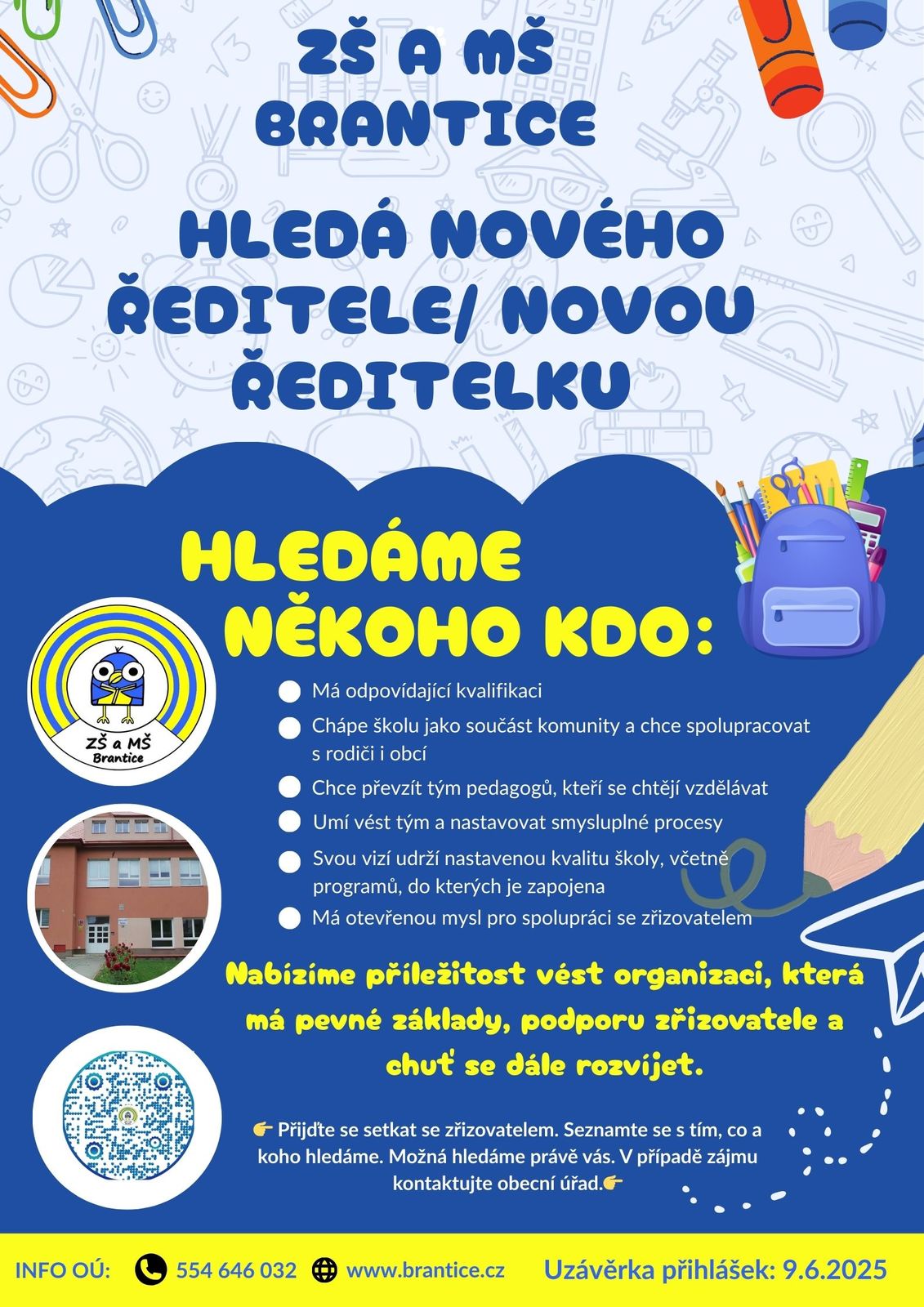 Náhledový obrázek článku: ŽŠ a MŠ hledá nového ředitele/novou ředitelku