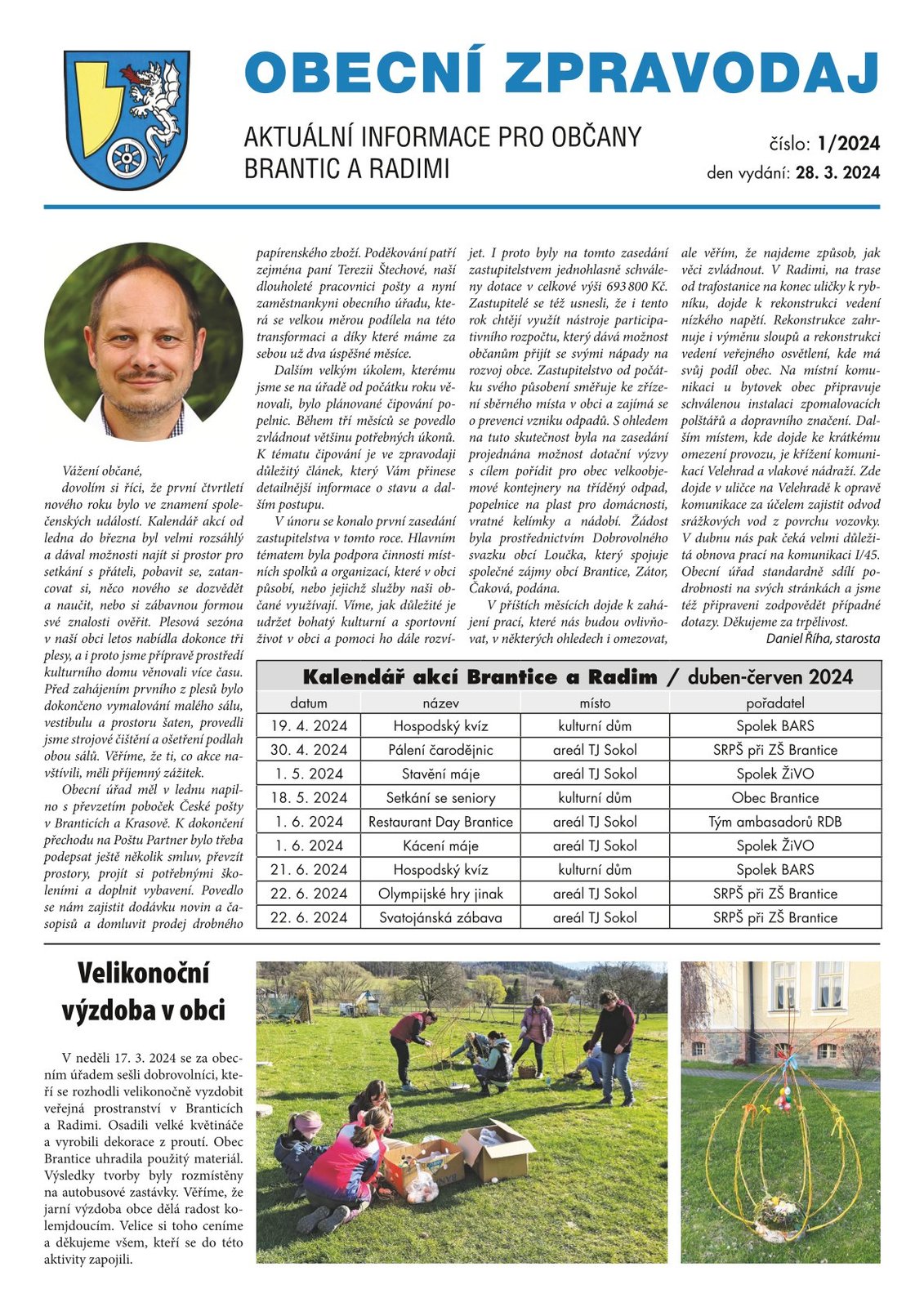Náhledový obrázek článku: Zpravodaj 1/2024