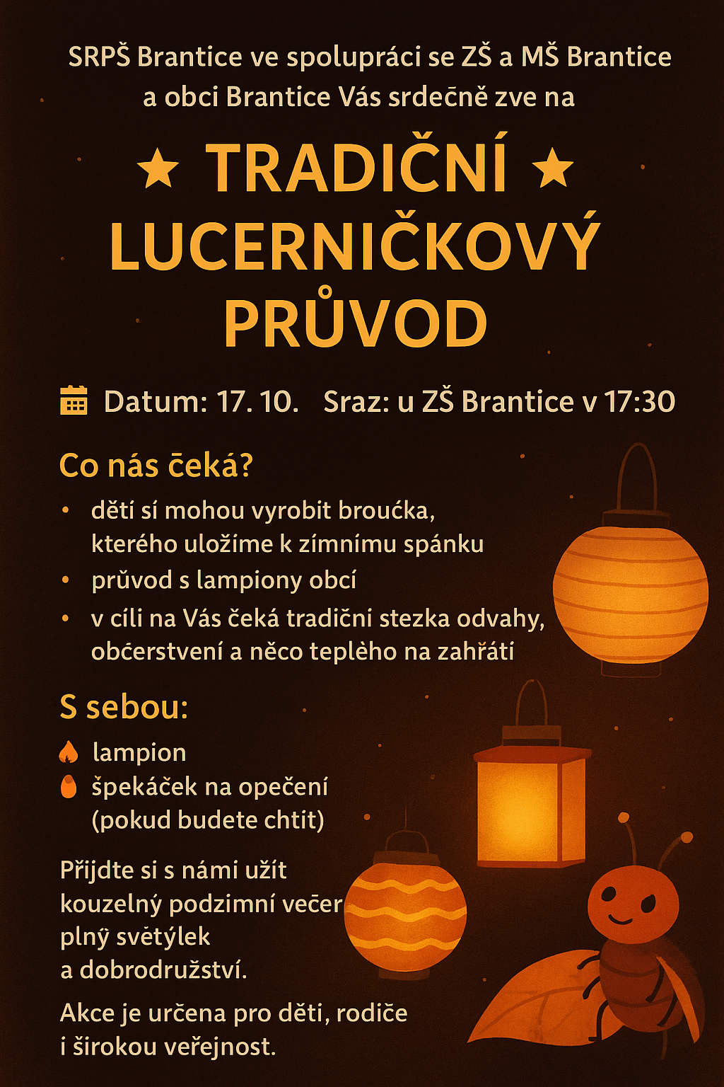 Náhledový obrázek článku: Pozvánka na tradiční lucerničkový průvod