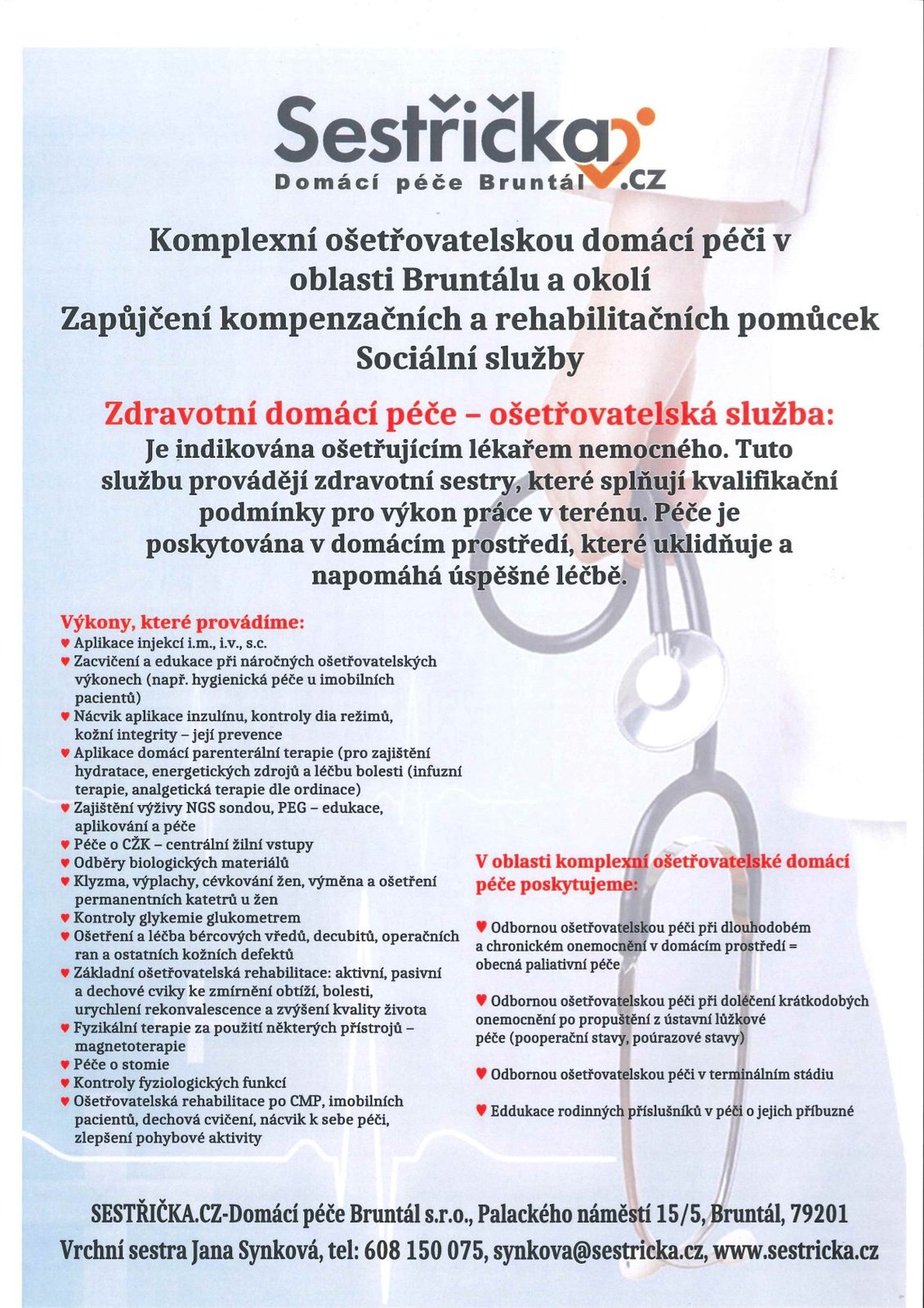Náhledový obrázek článku: Domácí péče Bruntál - Sestřička.cz