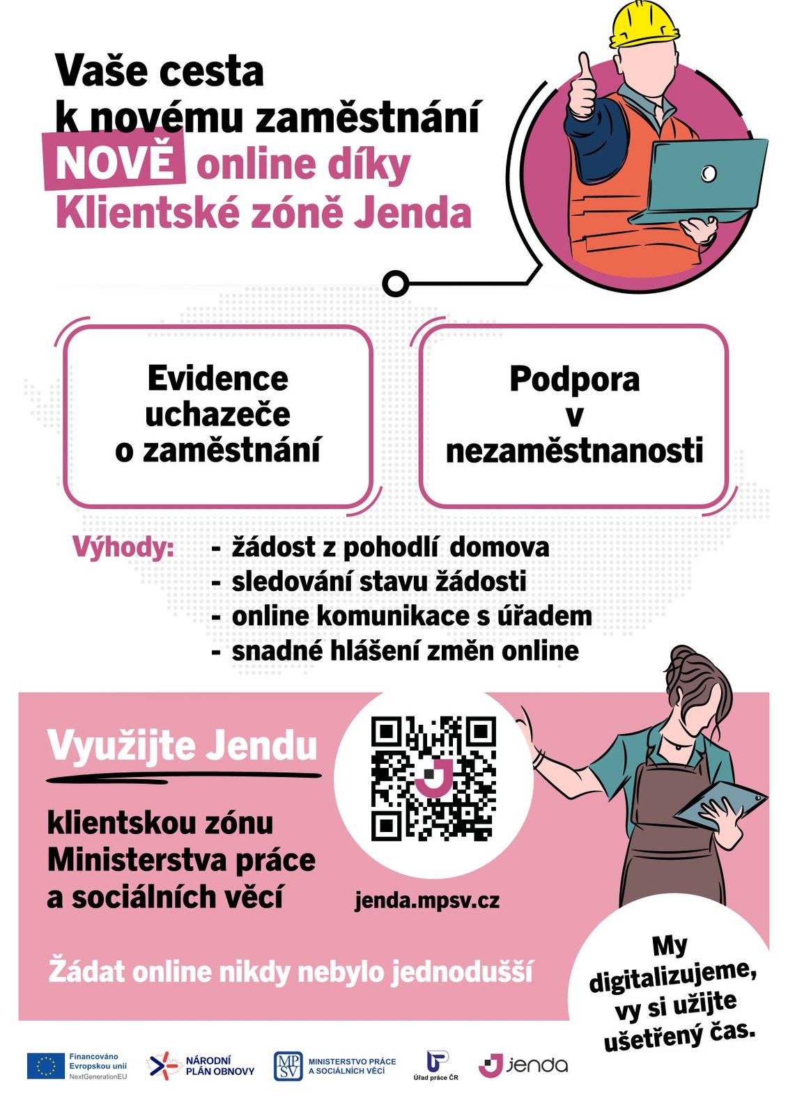 Náhledový obrázek článku: Novinka: Online žádosti o zaměstnání a podporu v nezaměstnanosti
