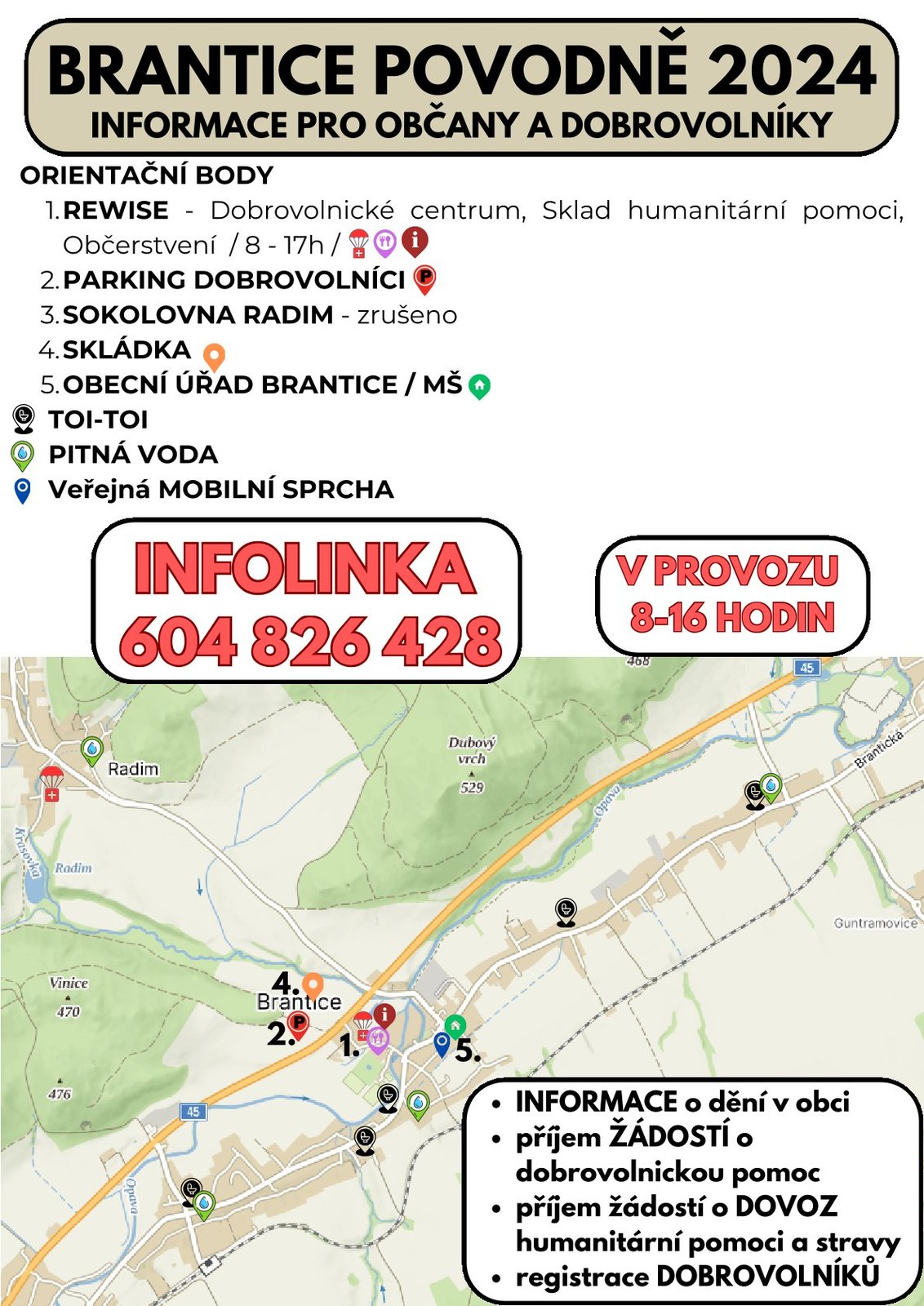 Náhledový obrázek článku: Aktuální informace pro občany a dobrovolníky