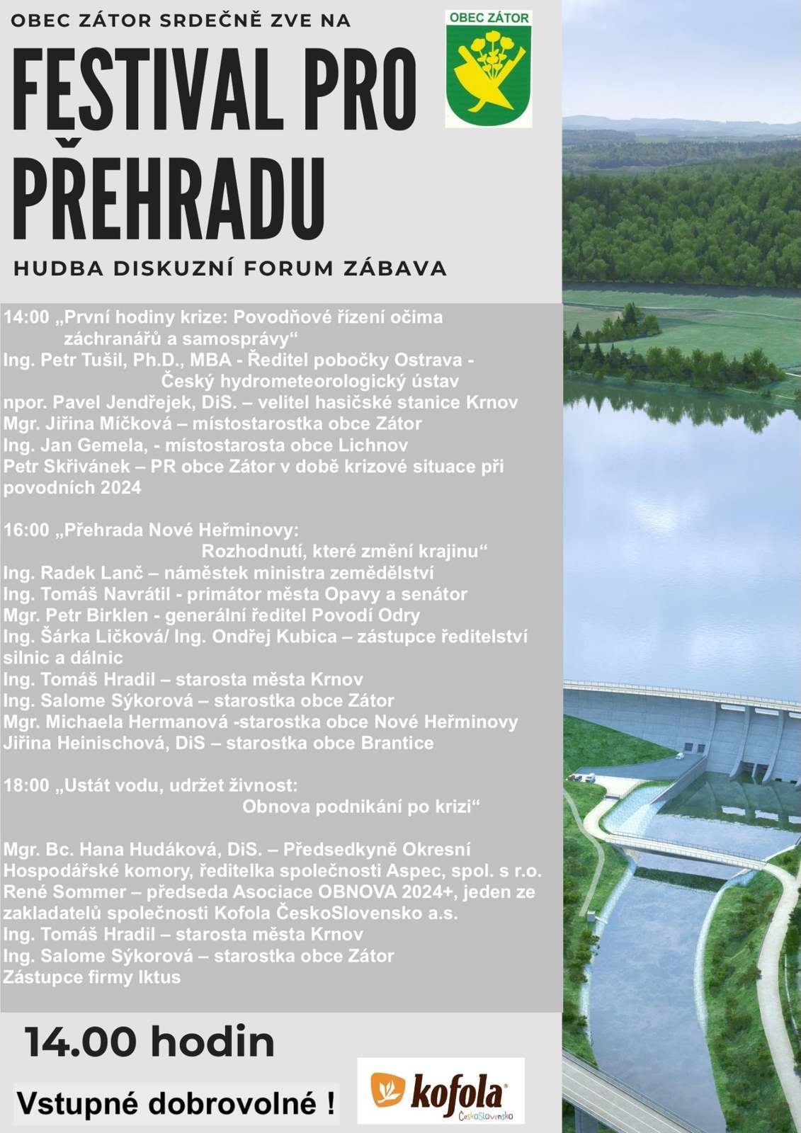 Náhledový obrázek článku: Festival pro přehradu – Zátor 12. 7. 2025