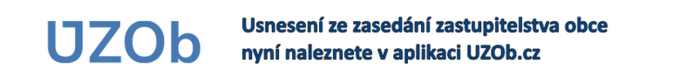 Usnesení ze zasedání zastupitelstva obce nyní naleznete v aplikaci UZOb.cz
