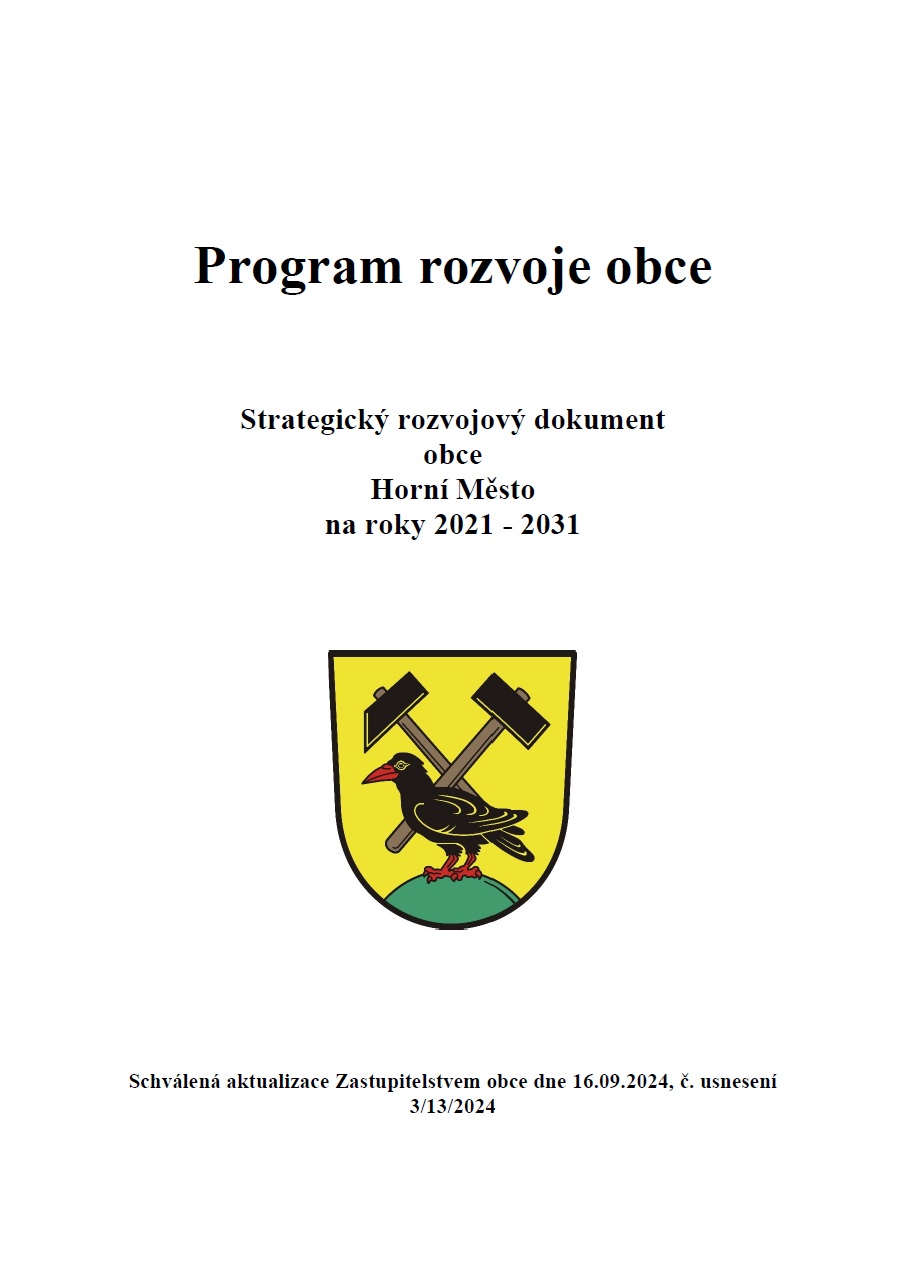 Strategický rozvojový dokument obce Horní Město na období 2021 - 2031 (II. změna 2024)