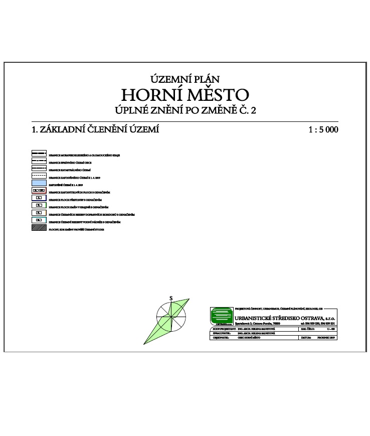 Hlavní výkres legenda