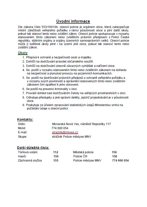 Úvodní informace