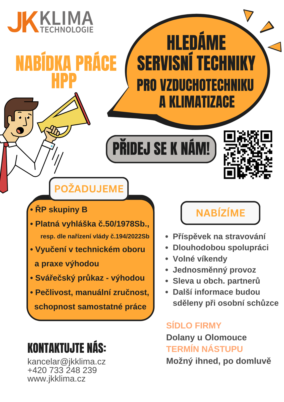 Náhledový obrázek článku: Nabídka práce - servisní technik