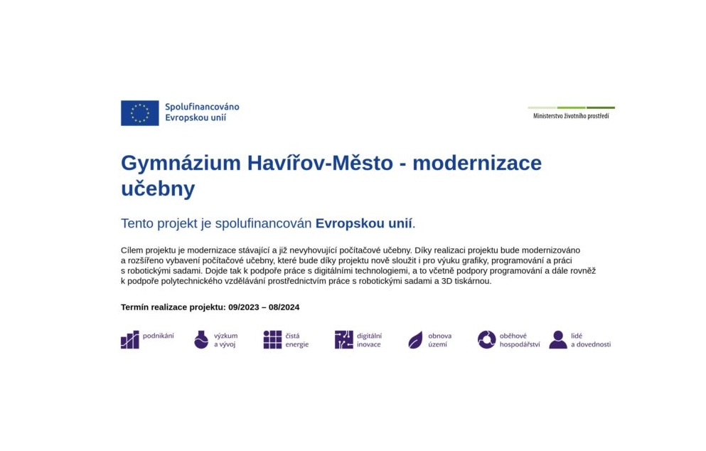Modernizace učebny