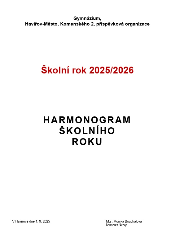 Školní rok 2025/2026